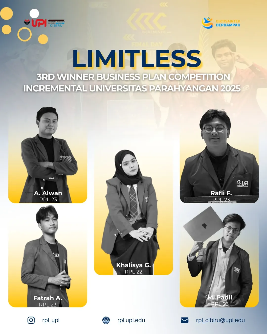 Tim LIMITLESS Raih Juara 3 Business Plan Competition INCREMENTAL UNPAR ...